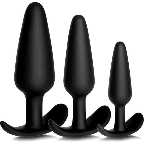 Silicone anal plug sex toy adult gay trainer