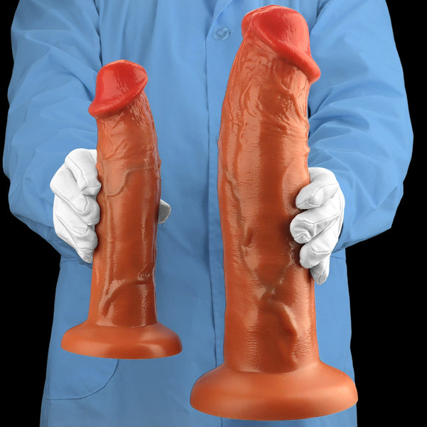 3 sizes of liquid silicone penis simulator large anal plug penis