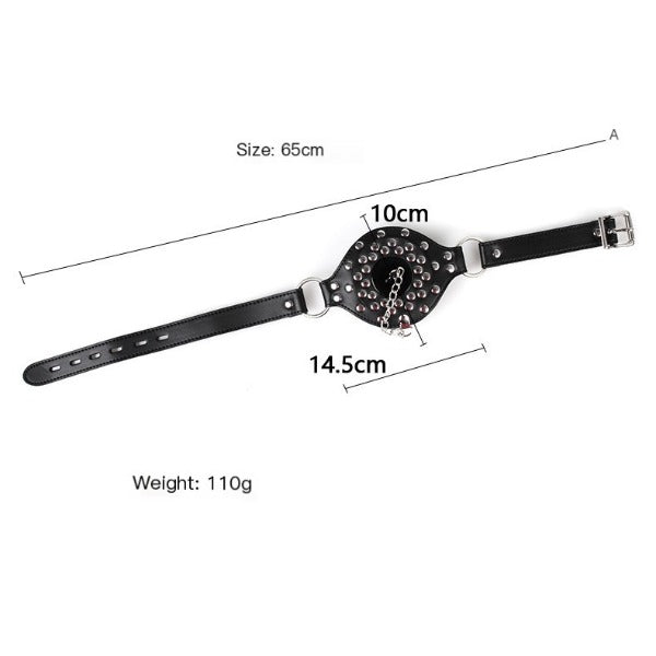 Faux Leather Harness Leather Stud Open Mouth Gag Gift Bondage Mouth Restraint