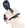 Leather BDSM Restraint Set,Bondage Hoods and Glove Restraints Kits Puppy Glove Fetish Wear Suits for Love Game