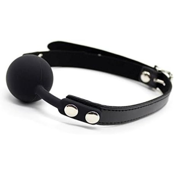 Ball Gag Silicone Black by HappyNHealthy