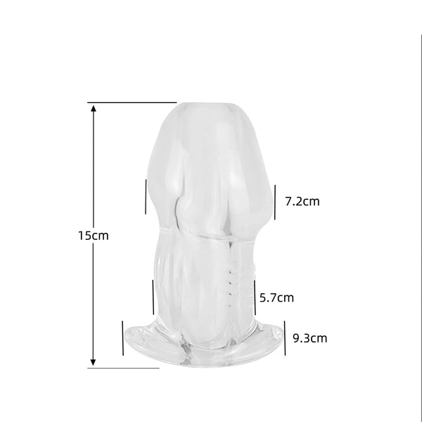 Hollow glans anal plug