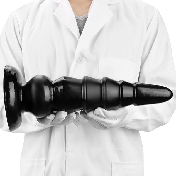 Thick and Enlarged Silicone Anal Plug with Expanded Base Beads to Stimulate Butt Butt Plug Couple's Pleasure Sex Toy