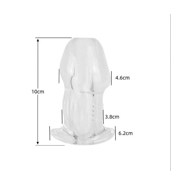 Hollow glans anal plug