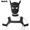 Neoprene Dog Full Face Puppy Mask Removable Pup Hood Halloween Mask