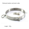 304 stainless steel choke collar restraint, metal choke ring lockable necklace, fetish sex toy