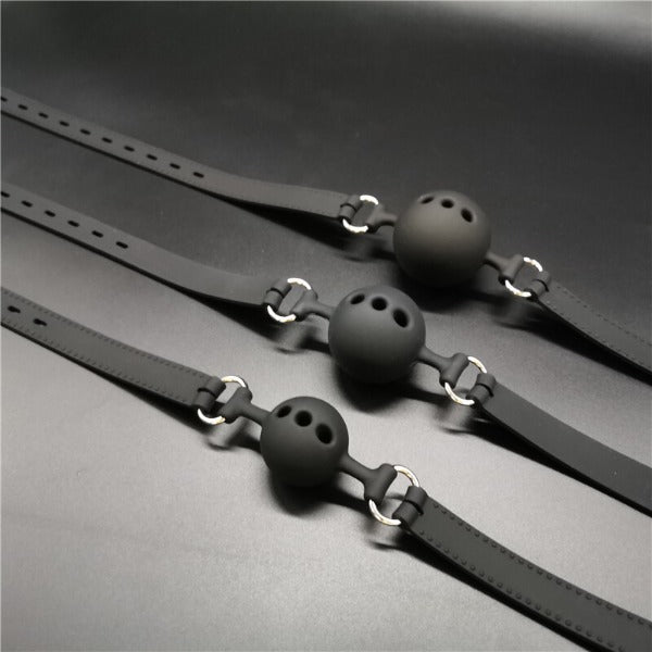 Bondage silicone open ball breathable mouth plug unisex