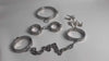 Stainless steel lockable wrist cuffs & leg shackles & collar chain restraint set sexual bondage BDSM set