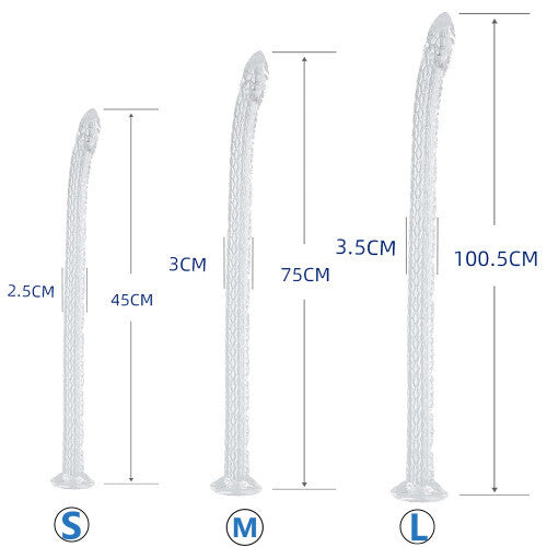 Dildo Soft Anal Plug Clear Anus Massager Suction Cup