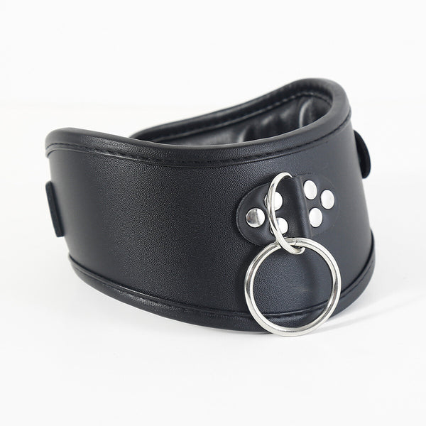 Soft PU leather Leather Bondage Posture Collar neck collar Restraint with leash