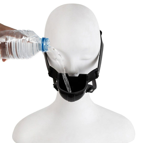 New Funnel Gag Bondage Headband BDSM Funnel Open Mouth Gag Mask
