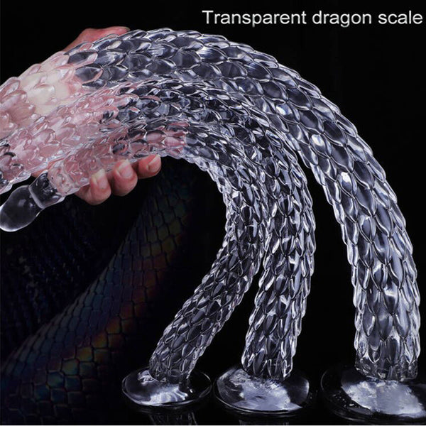 Dragon Scale Tentacle Long Deep Anal Plug Suction Cup Adult Male BDSM