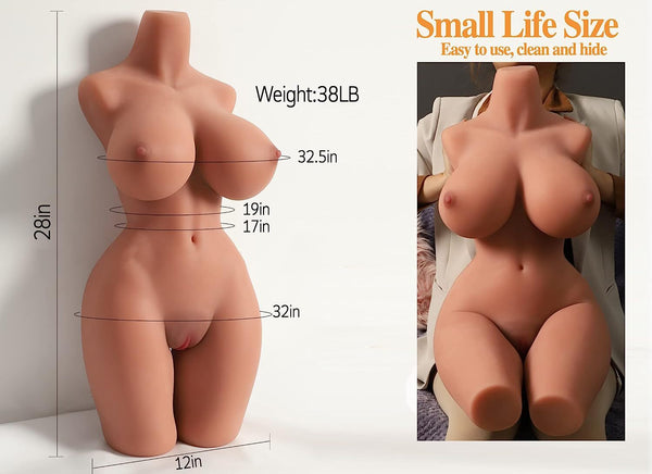 Half Sex Doll Realistic TPE Full Body Life Size Love Toy Huge Dolls for Men-40lb