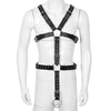 Strap leather strap male penis suit, men's full body safety belt