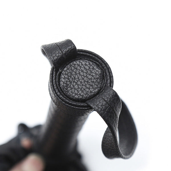 Handle tassel genuine leather whip whip bondage belt queen black tail