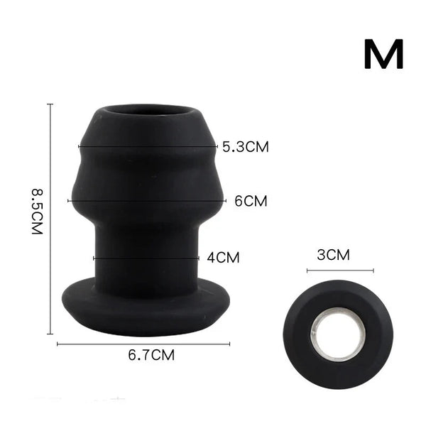 Male Hollow Plug Anal Cleaner Spreader Dilator Enemas Tunnel Speculum Expander