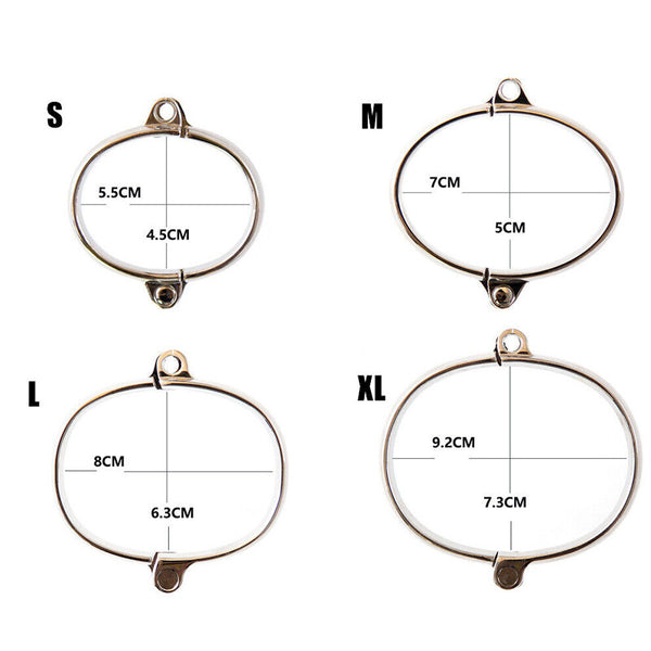 BDSM Alloy HandCuffs Leg Cuffs Fetish Wrist Ankle Restraint Bondage Free Padlock